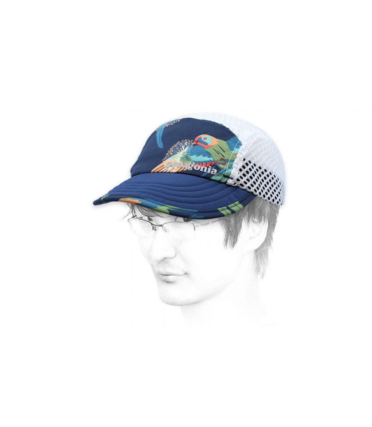 printed breathable Patagonia cap Duckbill Cap Parrots stone blue